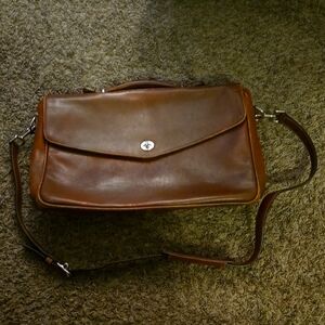 Vintage Leather Coach Briefcase